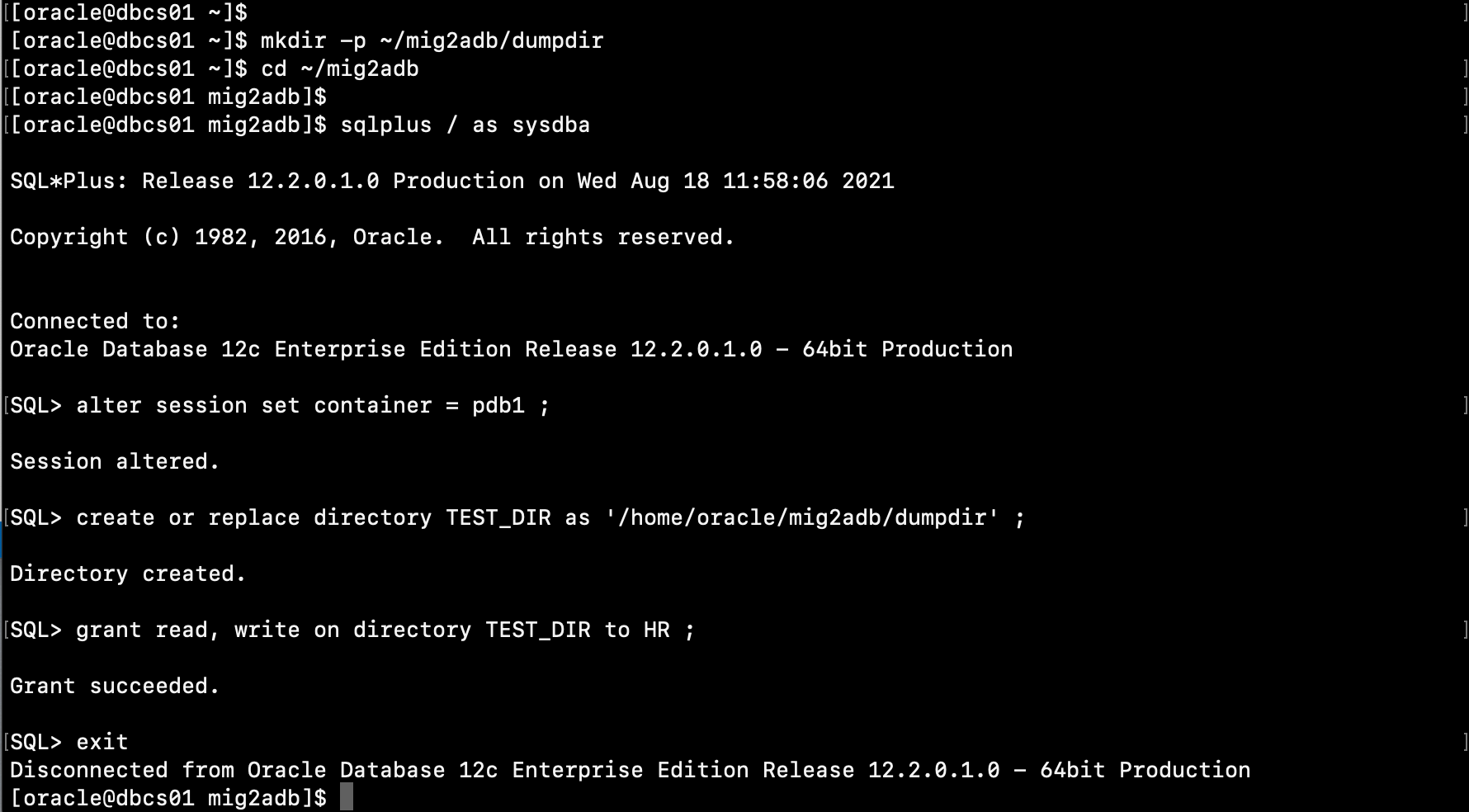 303 : Data Pumpを利用してデータを移行しよう