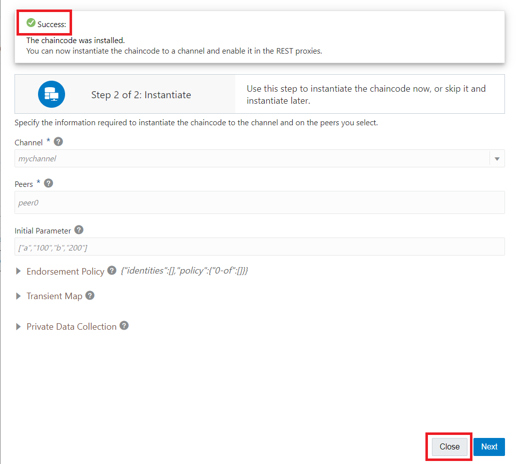 Install Chaincode Success